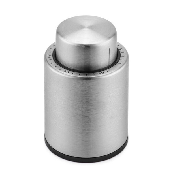 Tapón de vino al vacío de acero inoxidable - TotalVinum